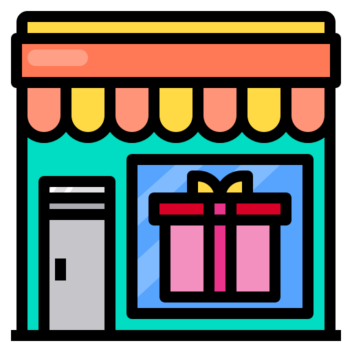 Gift shop Payungkead Lineal Color icon