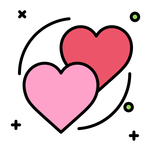 Сердца Generic Outline Color иконка