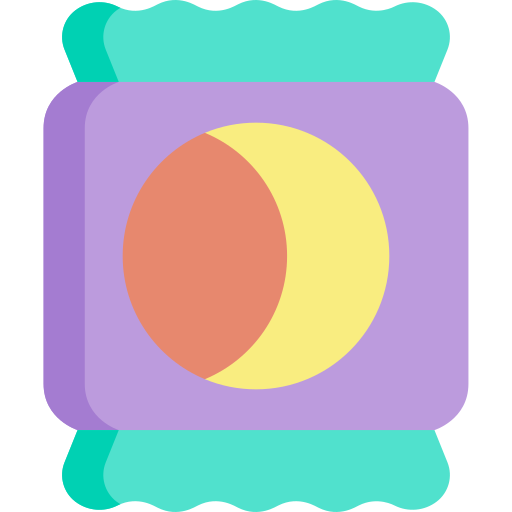 pastel de luna Kawaii Flat icono