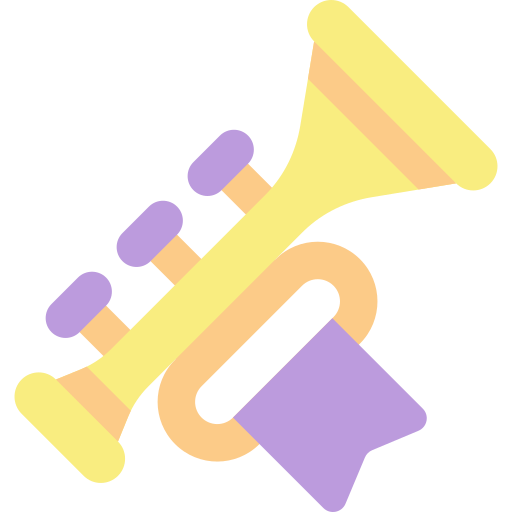 trompete Kawaii Flat Ícone