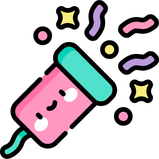 Party horn Kawaii Lineal color icon