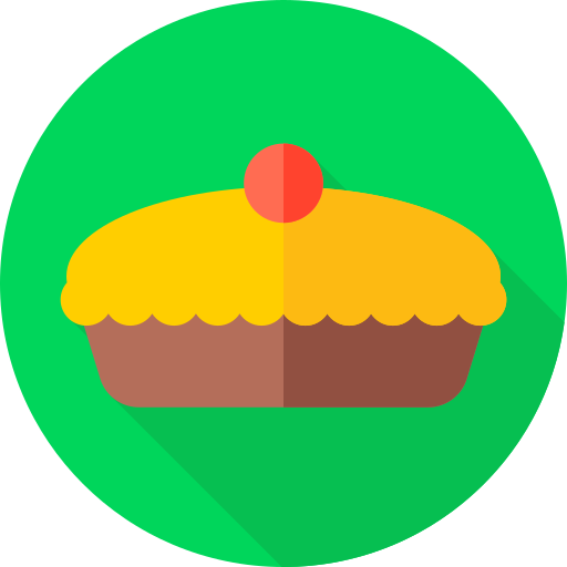 torta Flat Circular Flat Ícone
