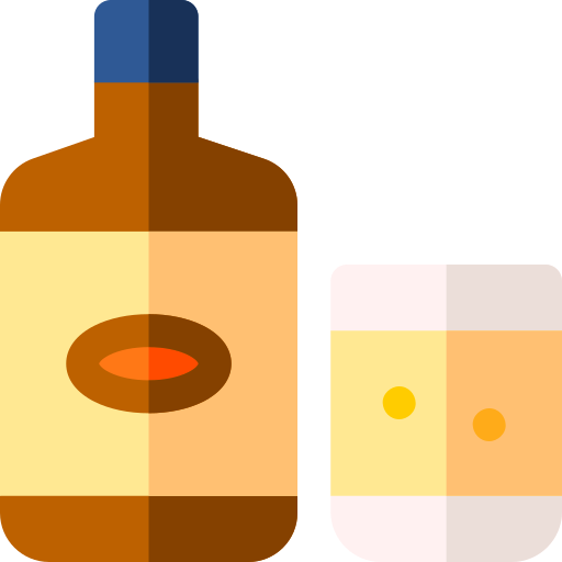 whisky Basic Rounded Flat Icône