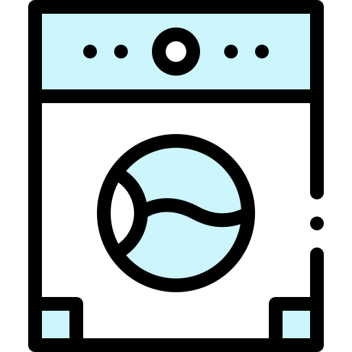 세탁기 Detailed Rounded Lineal color icon