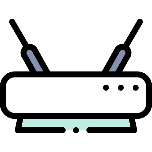 wlan router Detailed Rounded Lineal color icon