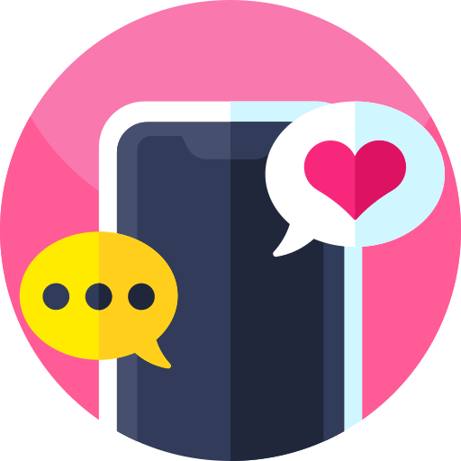 dating-app Geometric Flat Circular Flat icoon