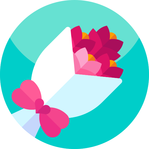 Flower bouquet Geometric Flat Circular Flat icon