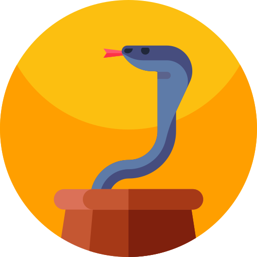 Snake Geometric Flat Circular Flat icon