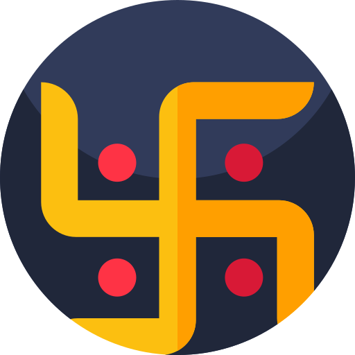 Swastika Geometric Flat Circular Flat icon