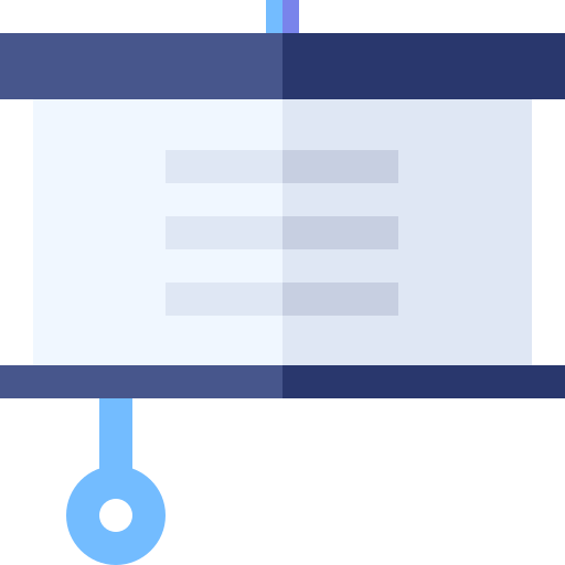 Projector screen Basic Straight Flat icon