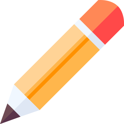 lápis Basic Straight Flat Ícone