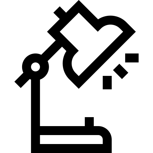 schreibtischlampe Basic Straight Lineal icon