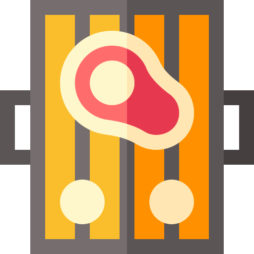 Grill Basic Straight Flat icon