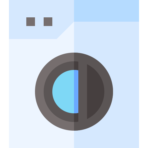 Washing machine Basic Straight Flat icon