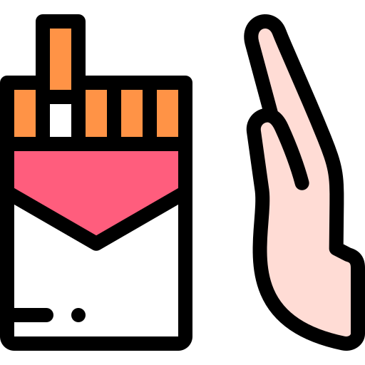 Quit smoking Detailed Rounded Lineal color icon
