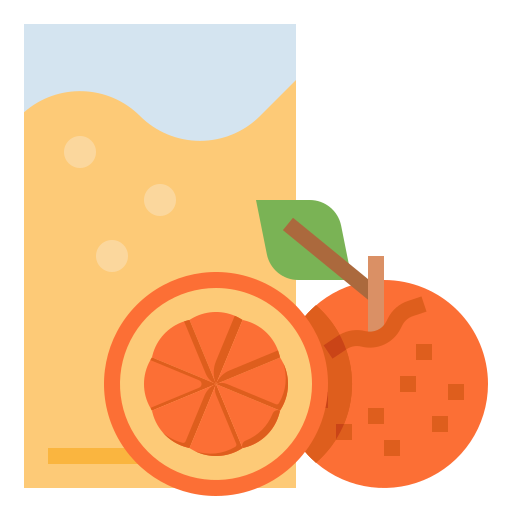 sinaasappelsap Ultimatearm Flat icoon