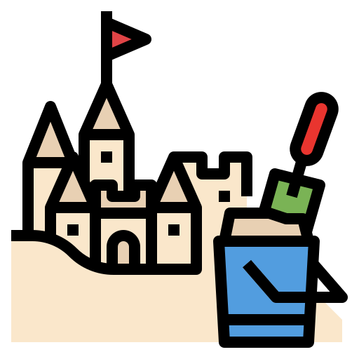 castillo de arena Ultimatearm Lineal Color icono