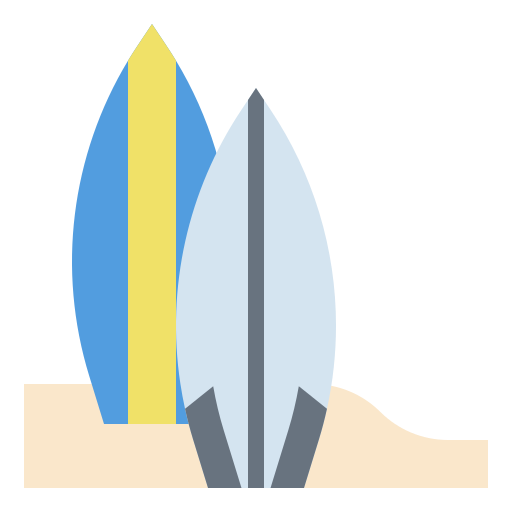 Surf board Ultimatearm Flat icon