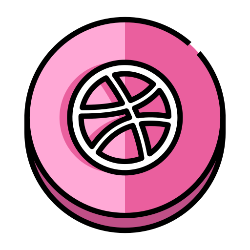 dribbble Generic Outline Color icon