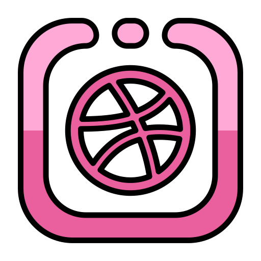 dribbble Generic Outline Color icon