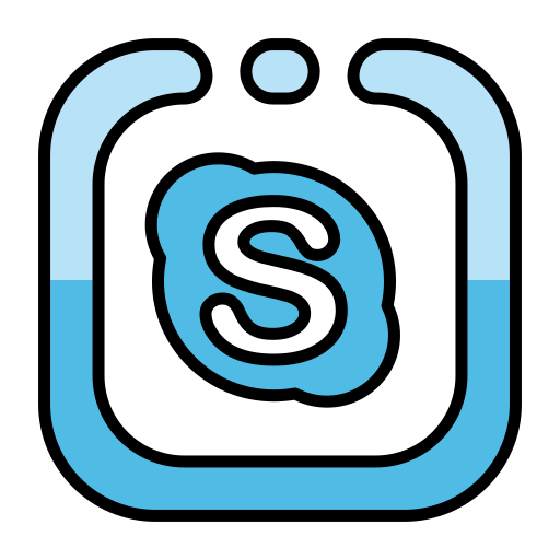 Skype Generic Outline Color icon