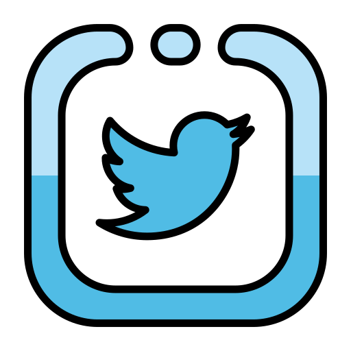 Twitter Generic Outline Color icon