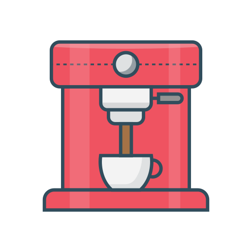 Coffee mug Vector Stall Lineal Color icon