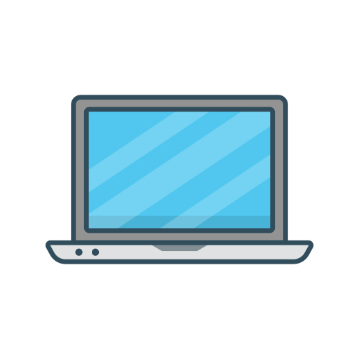 Laptop screen Vector Stall Lineal Color icon