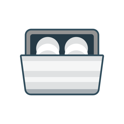 Dishwasher Vector Stall Lineal Color icon