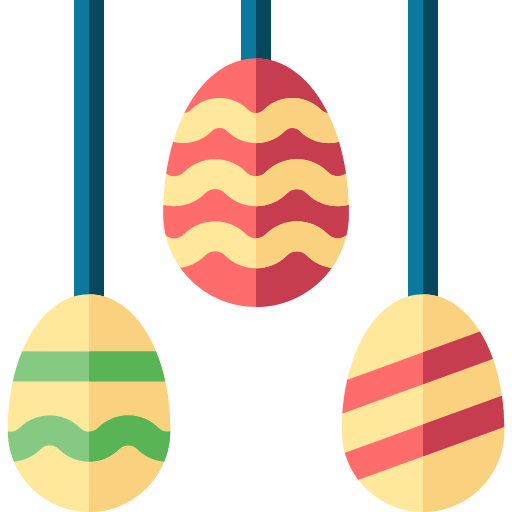 uovo di pasqua Basic Straight Flat icona