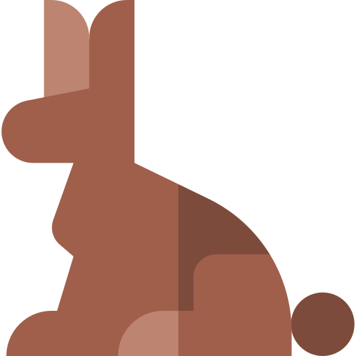 conejo de pascua Basic Straight Flat icono