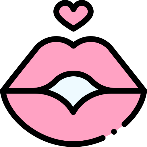 pocałunek Detailed Rounded Lineal color ikona