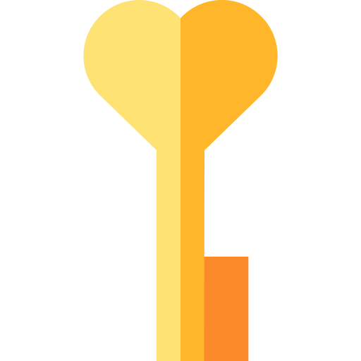 sleutel Basic Straight Flat icoon