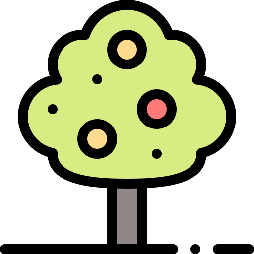 Árbol Detailed Rounded Lineal color icono