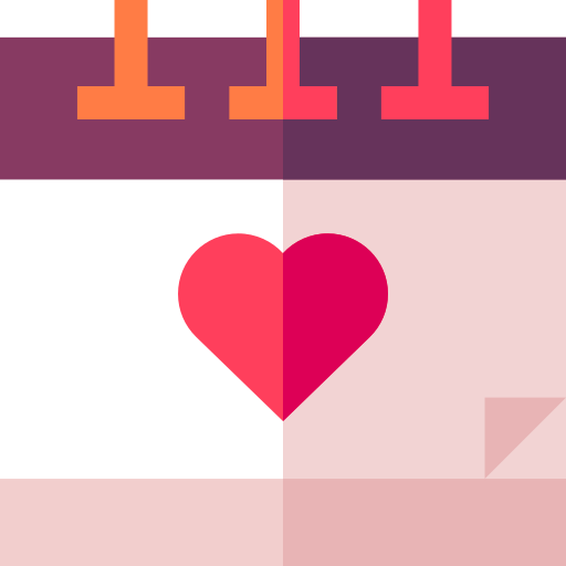 Romantic date Basic Straight Flat icon