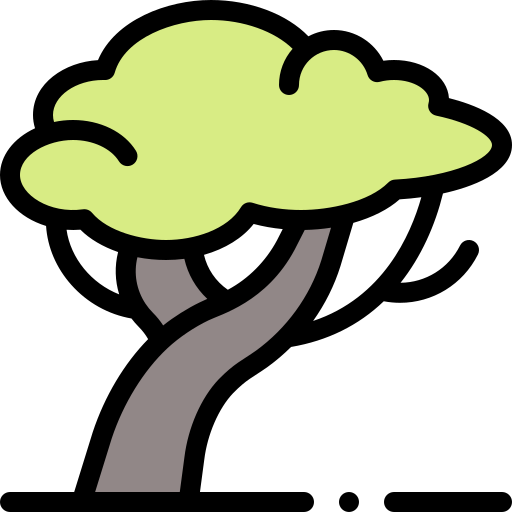 나무 Detailed Rounded Lineal color icon