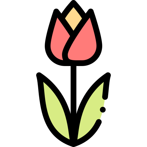 Tulip Detailed Rounded Lineal color icon