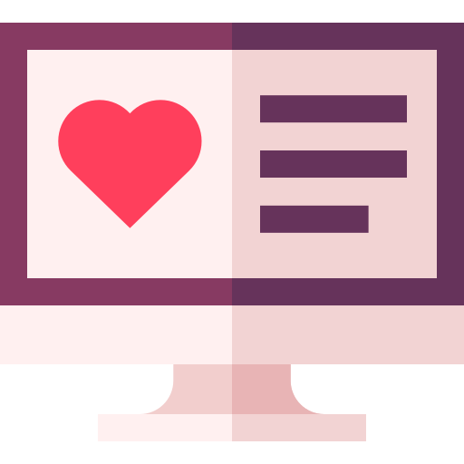 Online dating Basic Straight Flat icon