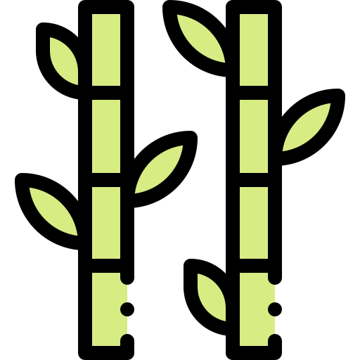 대나무 Detailed Rounded Lineal color icon