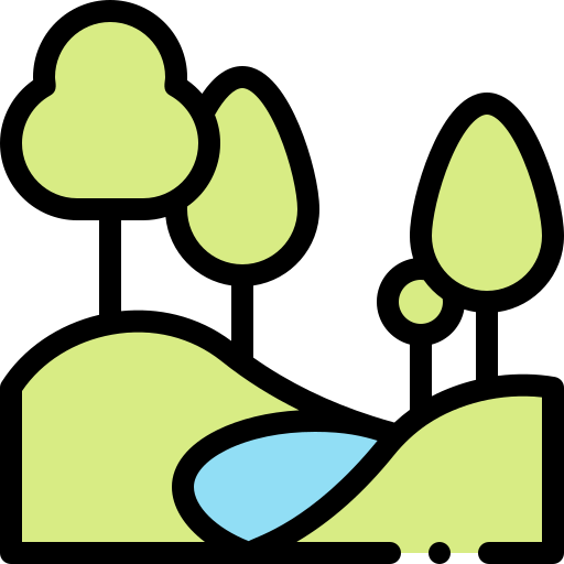 Lake Detailed Rounded Lineal color icon