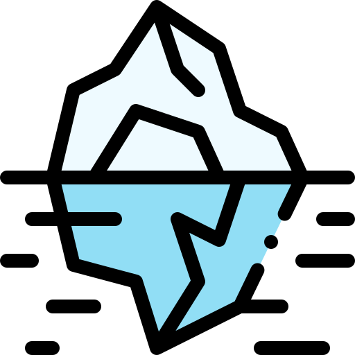 氷山 Detailed Rounded Lineal color icon