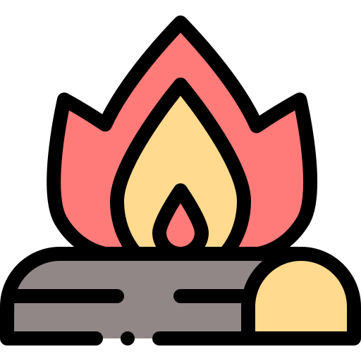 Bonfire Detailed Rounded Lineal color icon