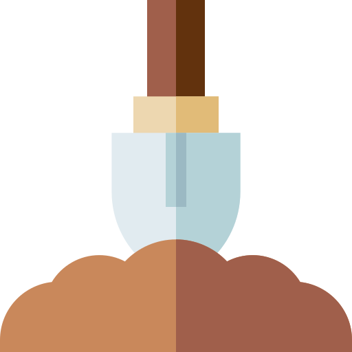 Shovel Basic Straight Flat icon