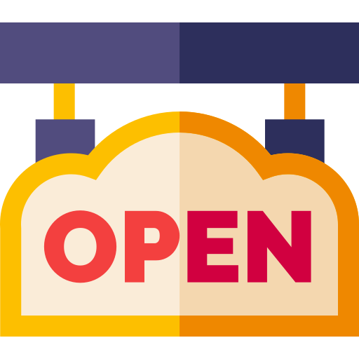 open Basic Straight Flat icoon