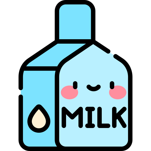 latte Kawaii Lineal color icona