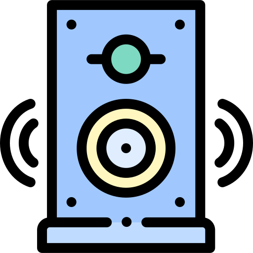 Speaker Detailed Rounded Lineal color icon