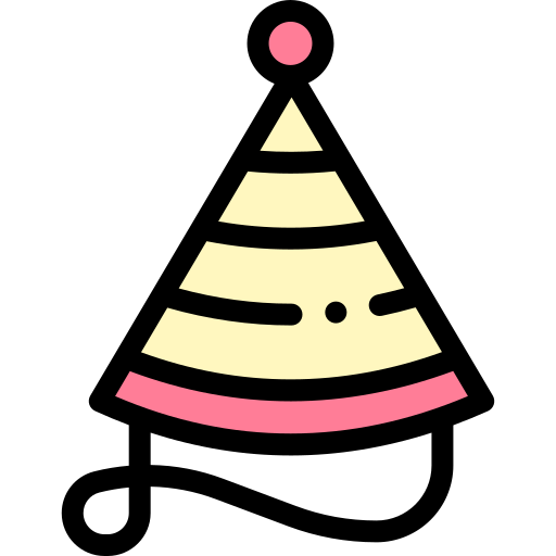 Birthday Detailed Rounded Lineal color icon