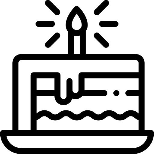 tort urodzinowy Detailed Rounded Lineal ikona