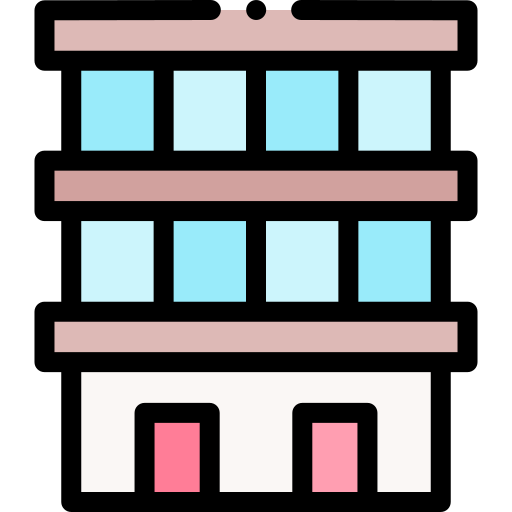 アパート Detailed Rounded Lineal color icon