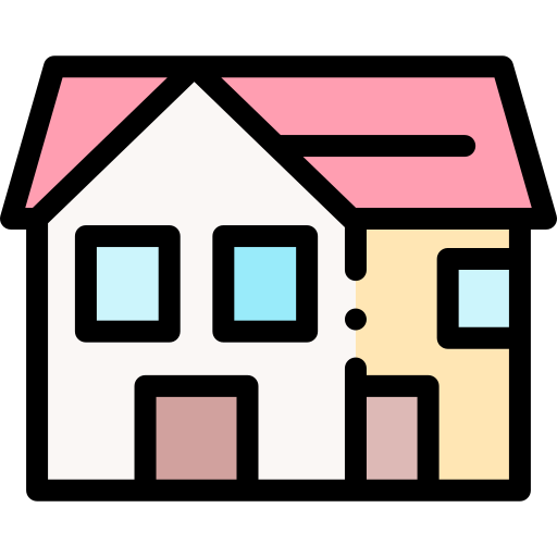 casa Detailed Rounded Lineal color icono